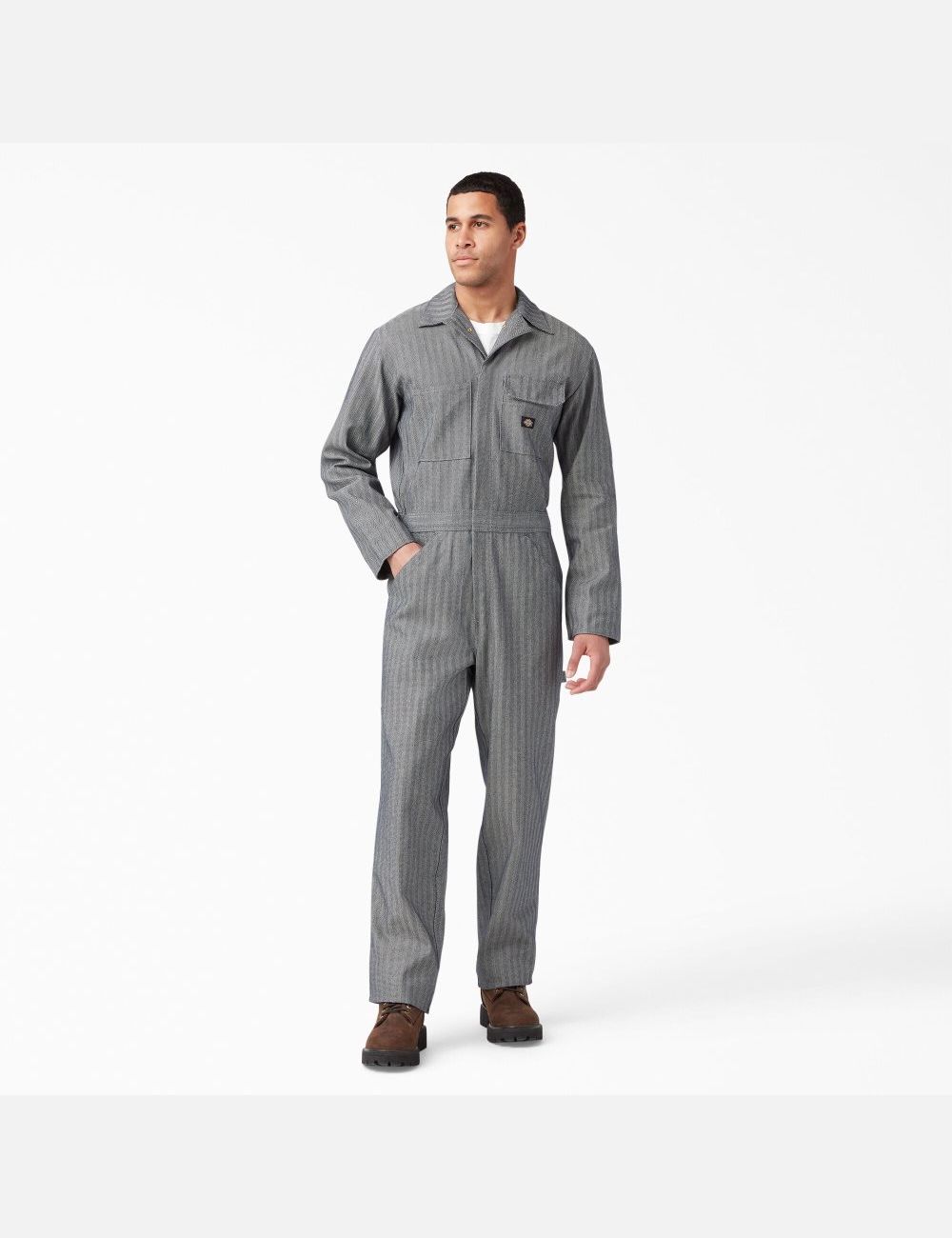 Fisher Stripe Dickies Fisher Striped Coveralls & Overalls | 012UZRSIG