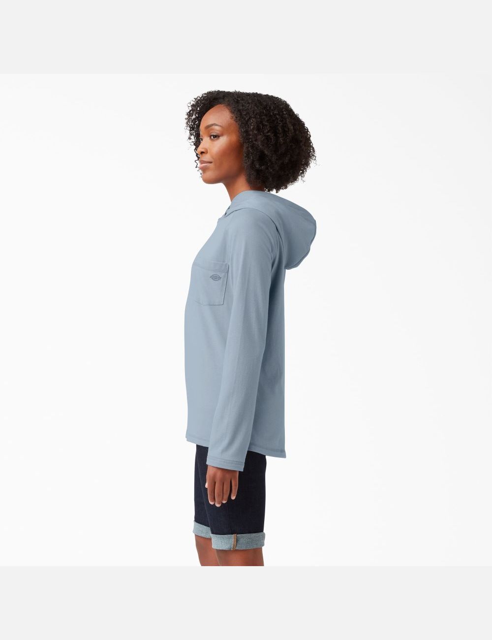 Fog Blue Dickies Cooling Performance Sun Shirt | 645FBXNDO