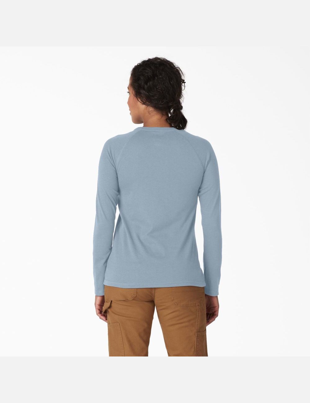 Fog Blue Dickies Long Sleeve T-Shirt Long Sleeve T-Shirts | 479JVBLMW