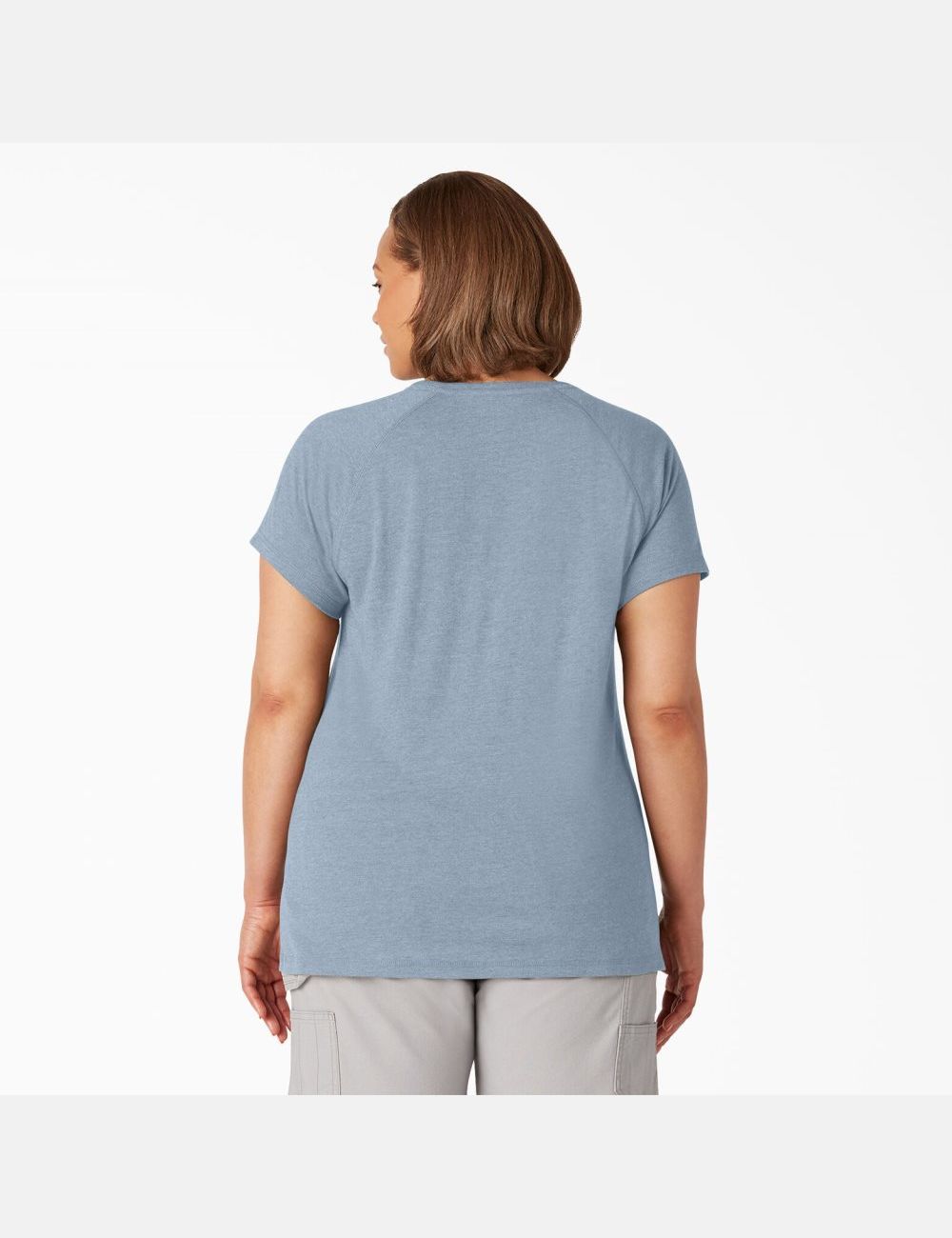 Fog Blue Dickies Plus Cooling Short Sleeve Tops | 234RLKHYT