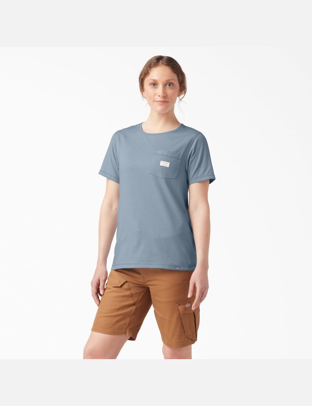 Fog Blue Dickies Traeger x Ultimate Grilling T-Shirts | 425ROXWAD