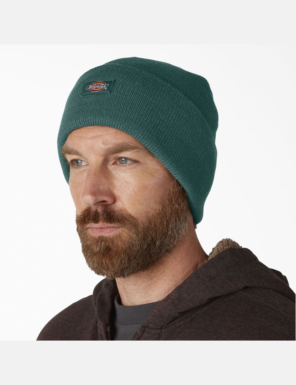 Forest Green Dickies Cuffed Knit Hats | 740XLDWZR