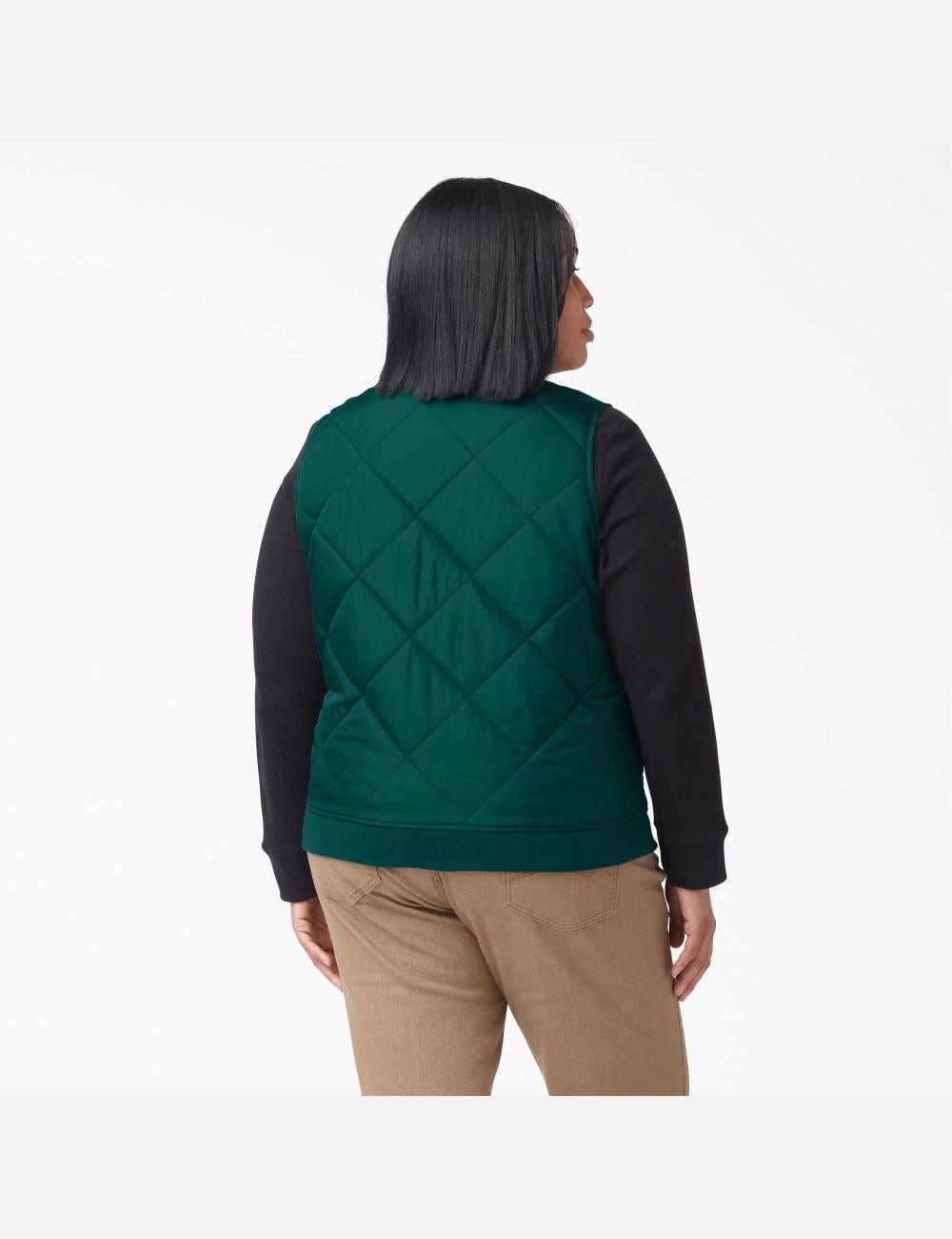 Forest Green Dickies Plus Quilted Outerwear | 758HKEJFM