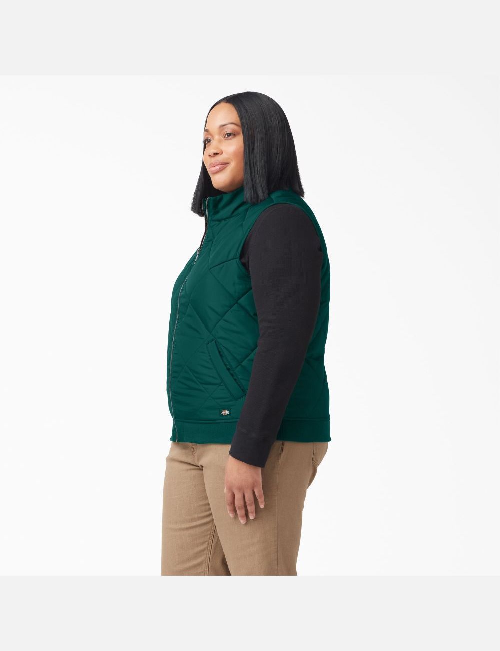 Forest Green Dickies Plus Quilted Outerwear | 758HKEJFM