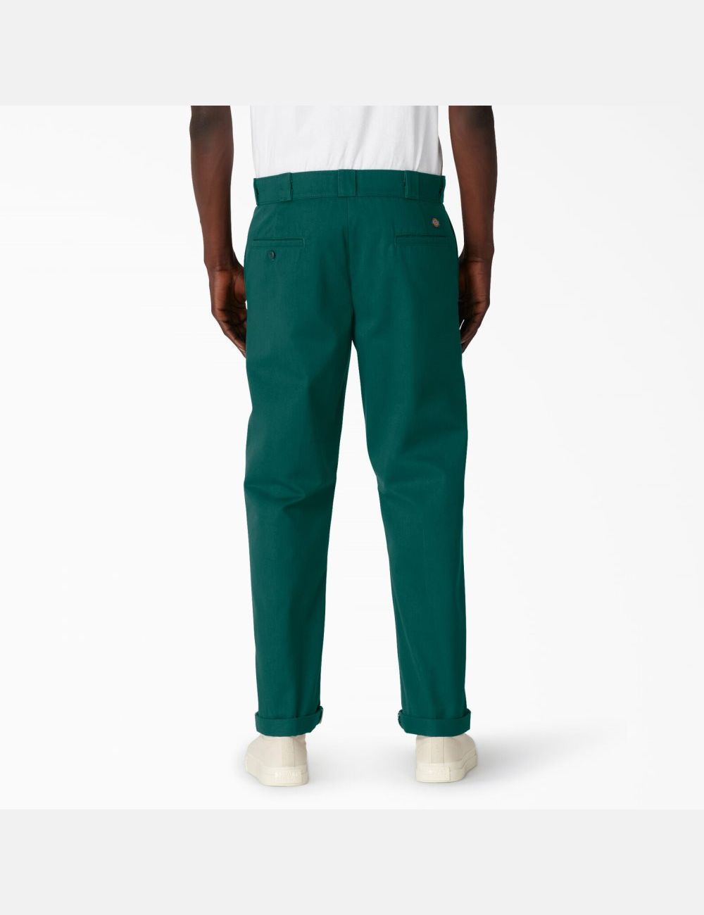 Forest Green Dickies Twill Cuffed Pants | 564BKTMQN