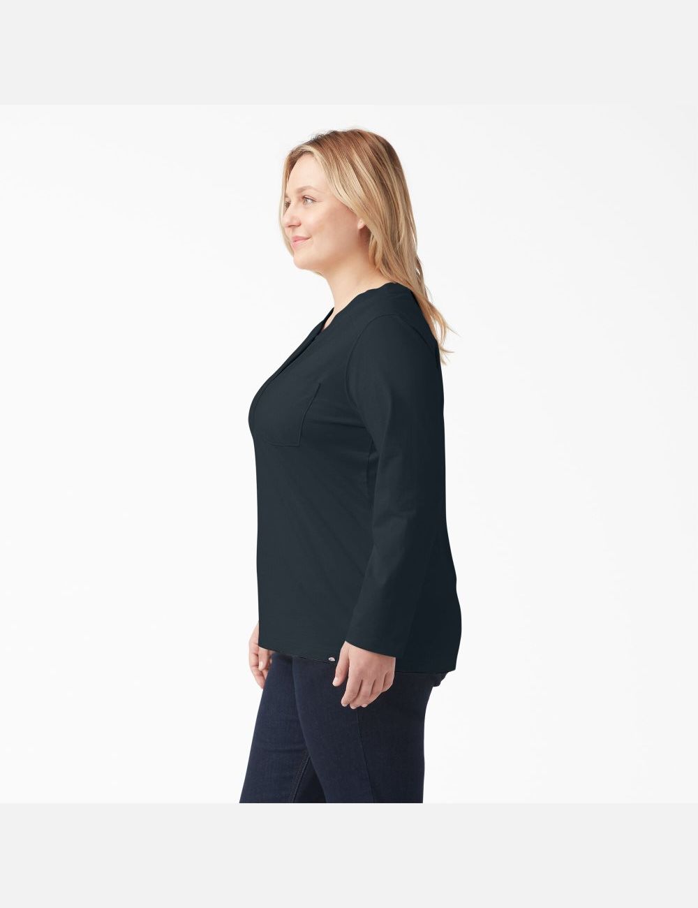 Forest Heather Dickies Plus Heavyweight Henley Tops | 297LWKYUG