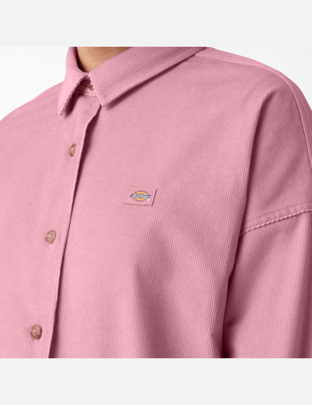 Foxglove Dickies Halleyville Oversized Corduroy Shirt Button Up | 078JBCPRH