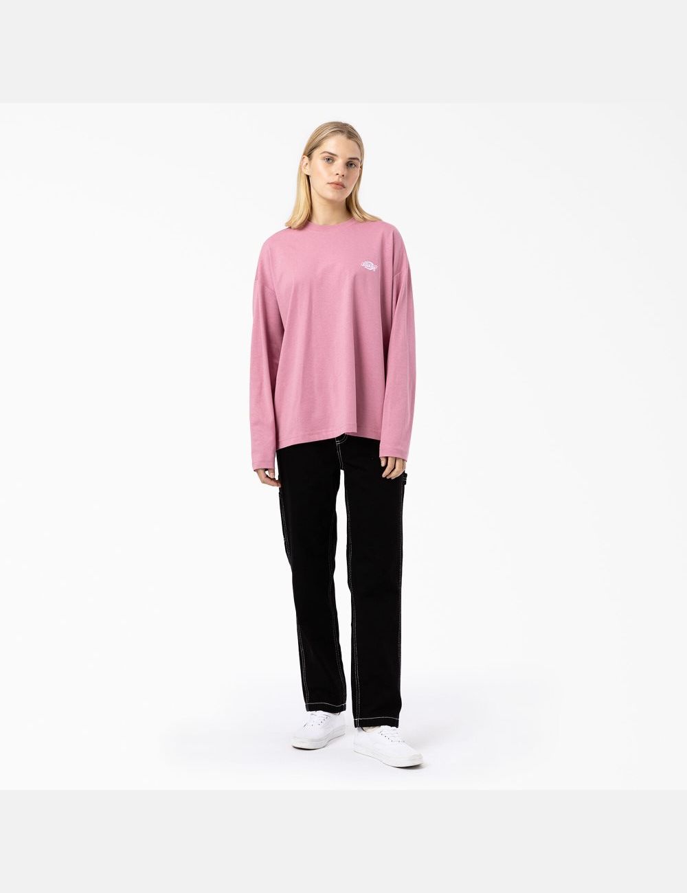 Foxglove Dickies Summerdale Long Sleeve T-Shirts | 390XENVGH