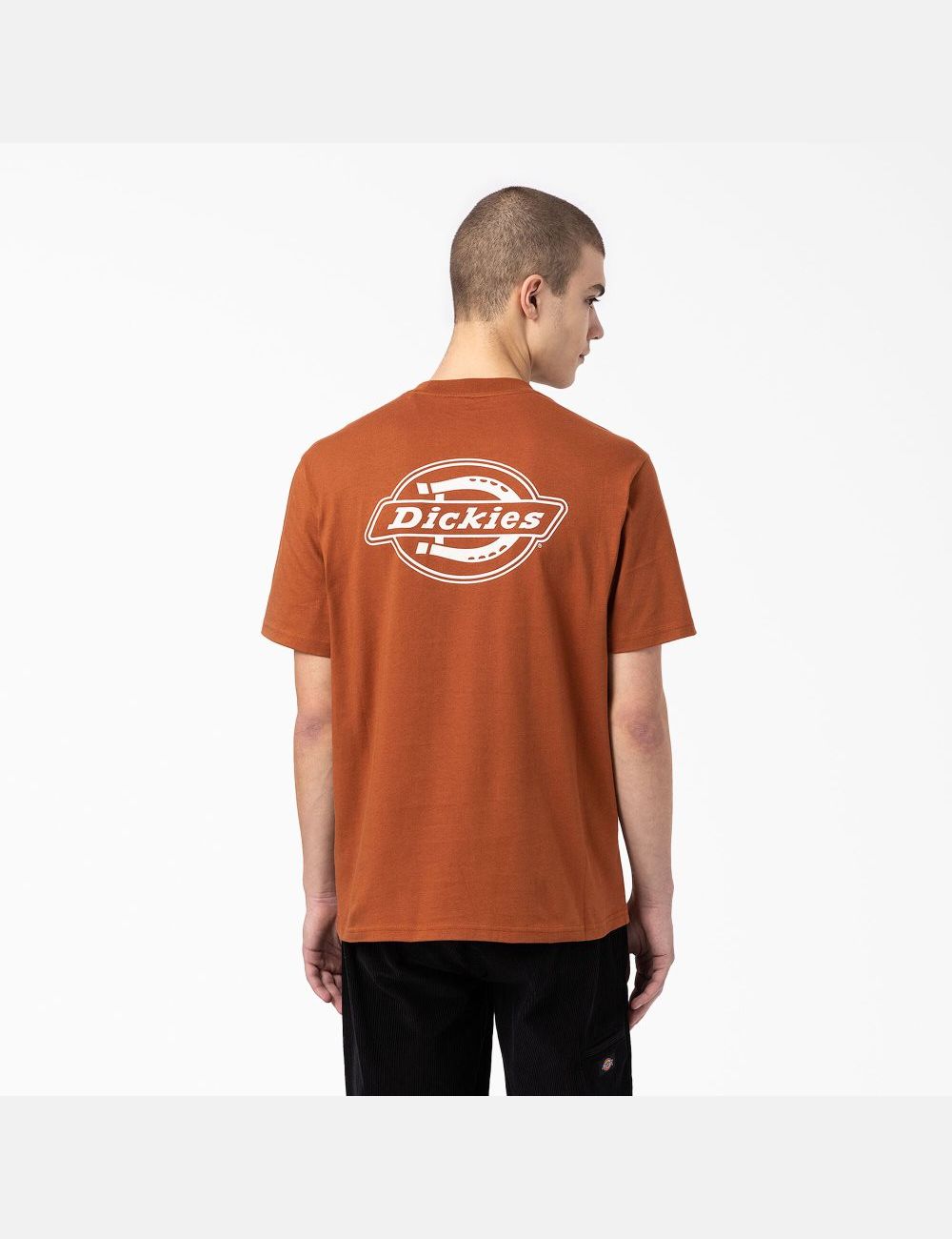 Gingerbread Brown Dickies Back Logo Graphic T-Shirts | 648DTHEZP