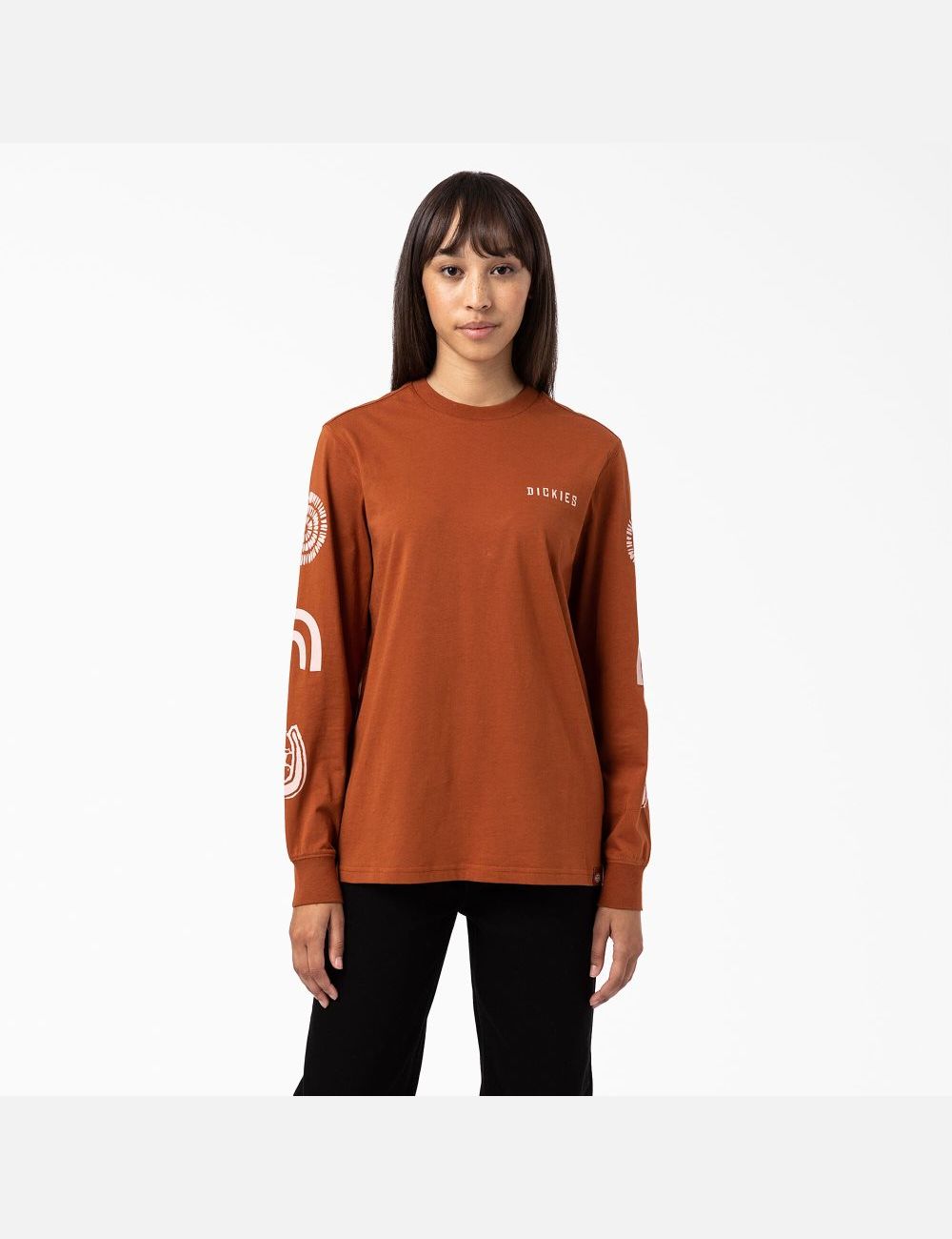 Gingerbread Brown Dickies Falkville Long Sleeve T-Shirts | 391KOLZCM