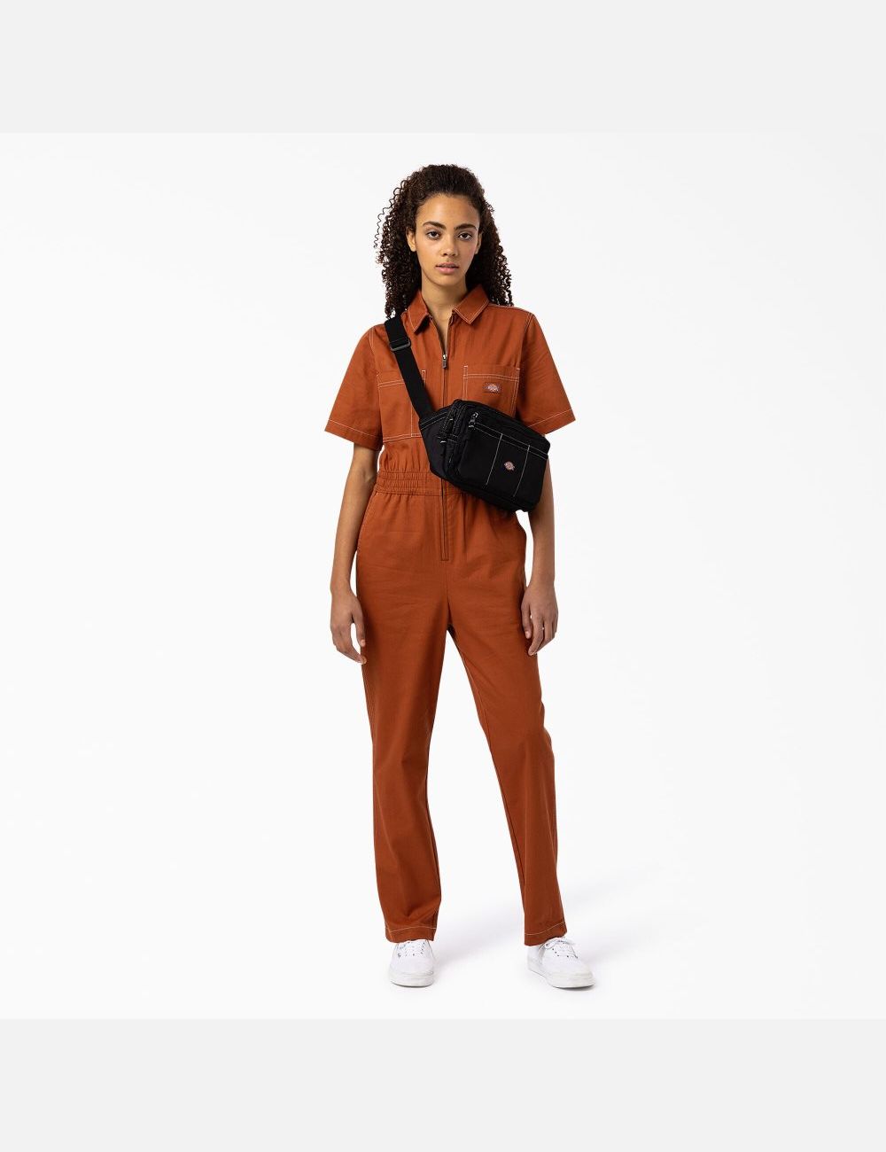 Gingerbread Brown Dickies Florala Coveralls | 902FJEAKL