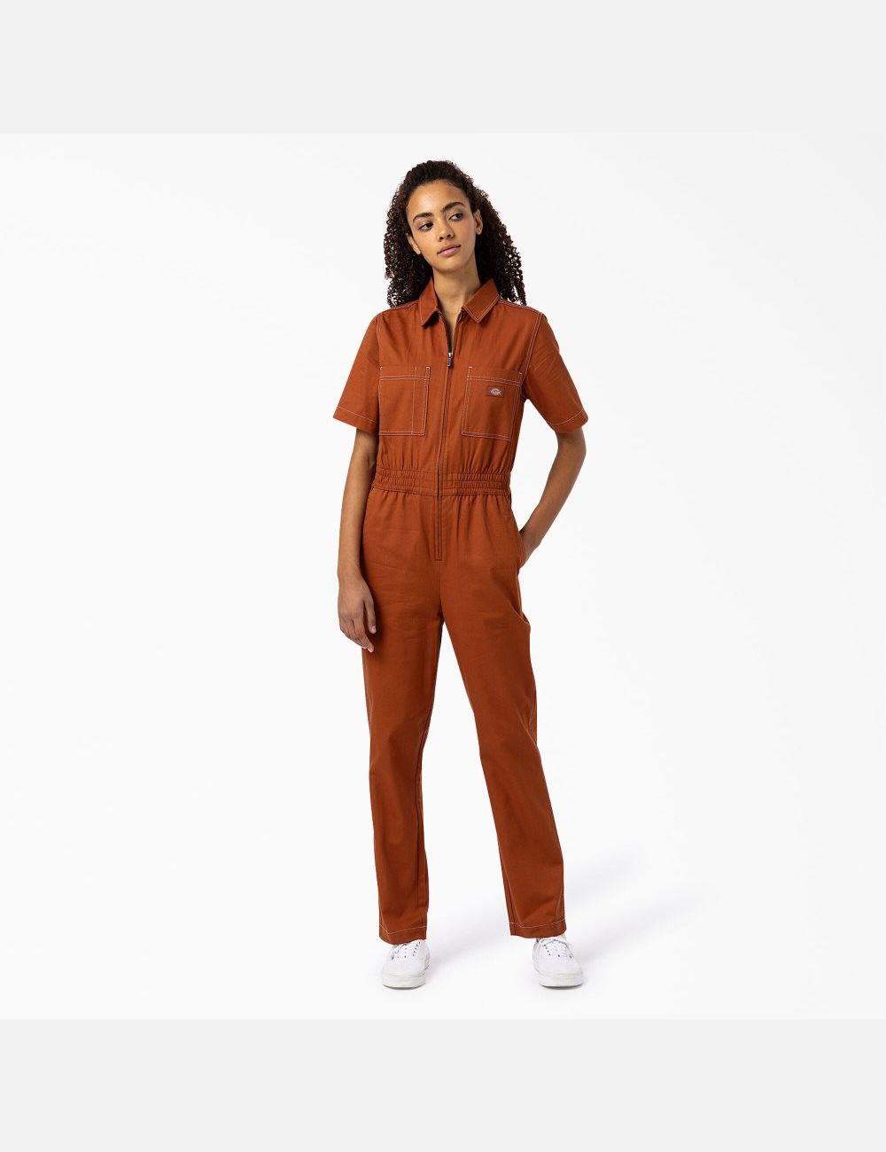 Gingerbread Brown Dickies Florala Coveralls | 902FJEAKL