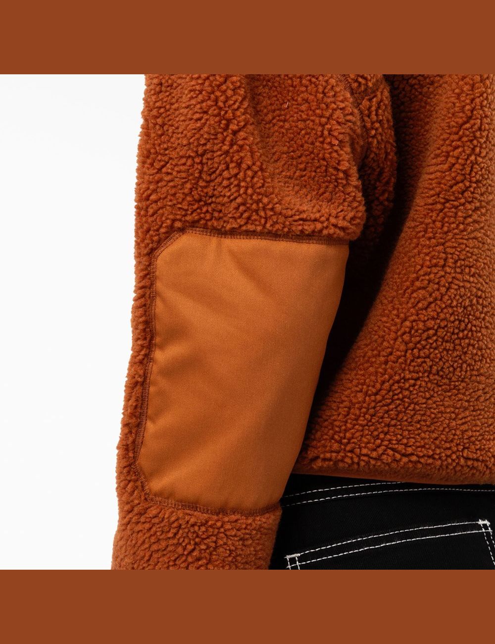 Gingerbread Brown Dickies Red Chute Fleece Coats & Jackets | 072OTZFWX