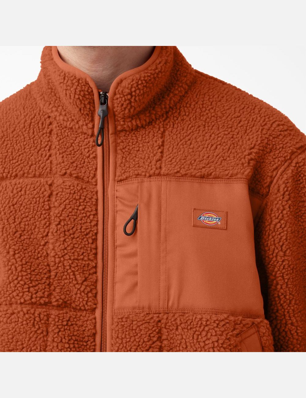 Gingerbread Brown Dickies Red Chute Fleece Coats & Jackets | 180HTGFJX