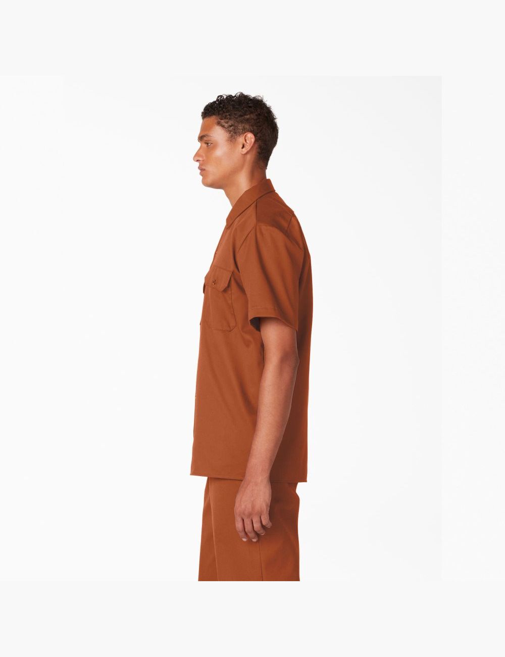 Gingerbread Brown Dickies Short Sleeve Shirts | 864AROYNQ