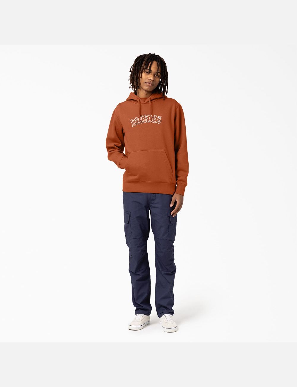 Gingerbread Brown Dickies Union Springs Logo Hoodies | 479TBNLPO