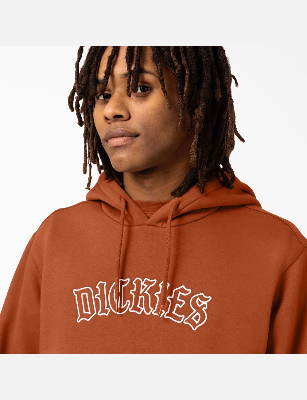 Gingerbread Brown Dickies Union Springs Logo Hoodies | 479TBNLPO