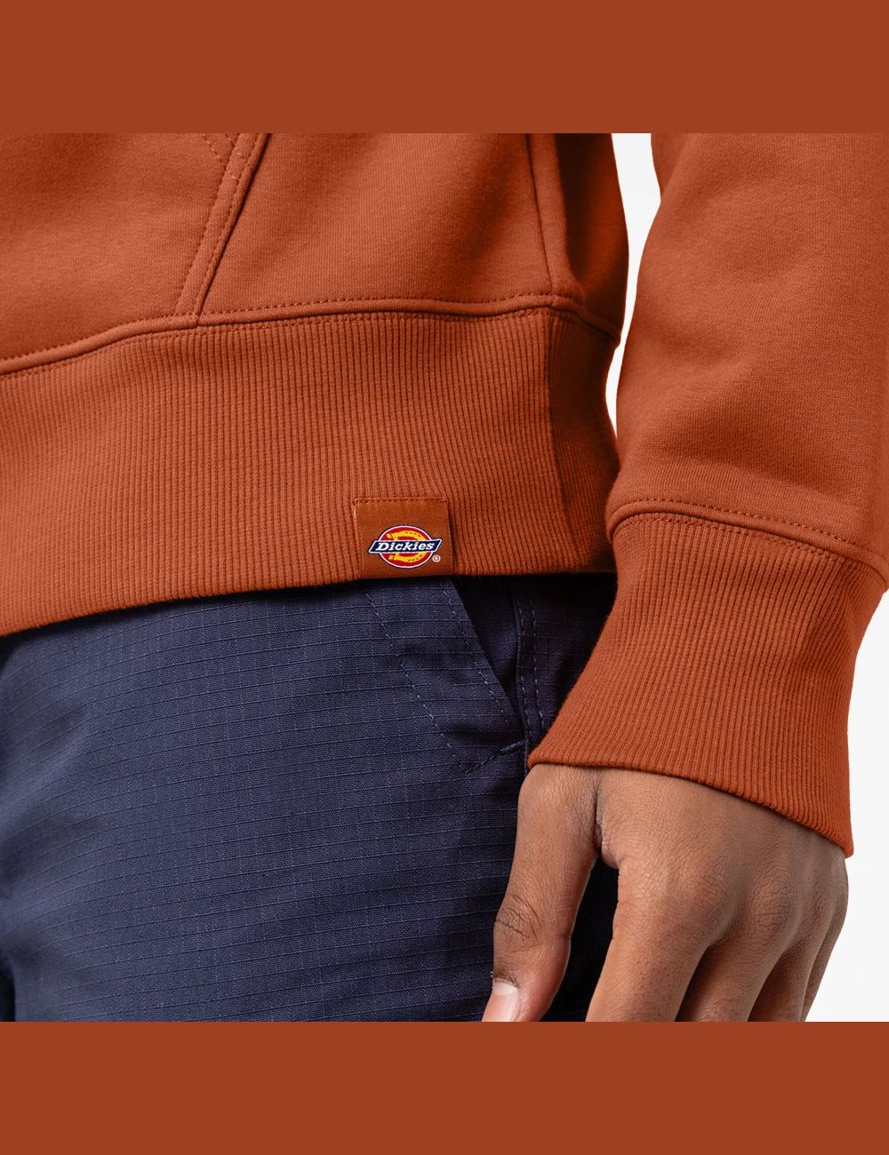 Gingerbread Brown Dickies Union Springs Logo Hoodies | 479TBNLPO