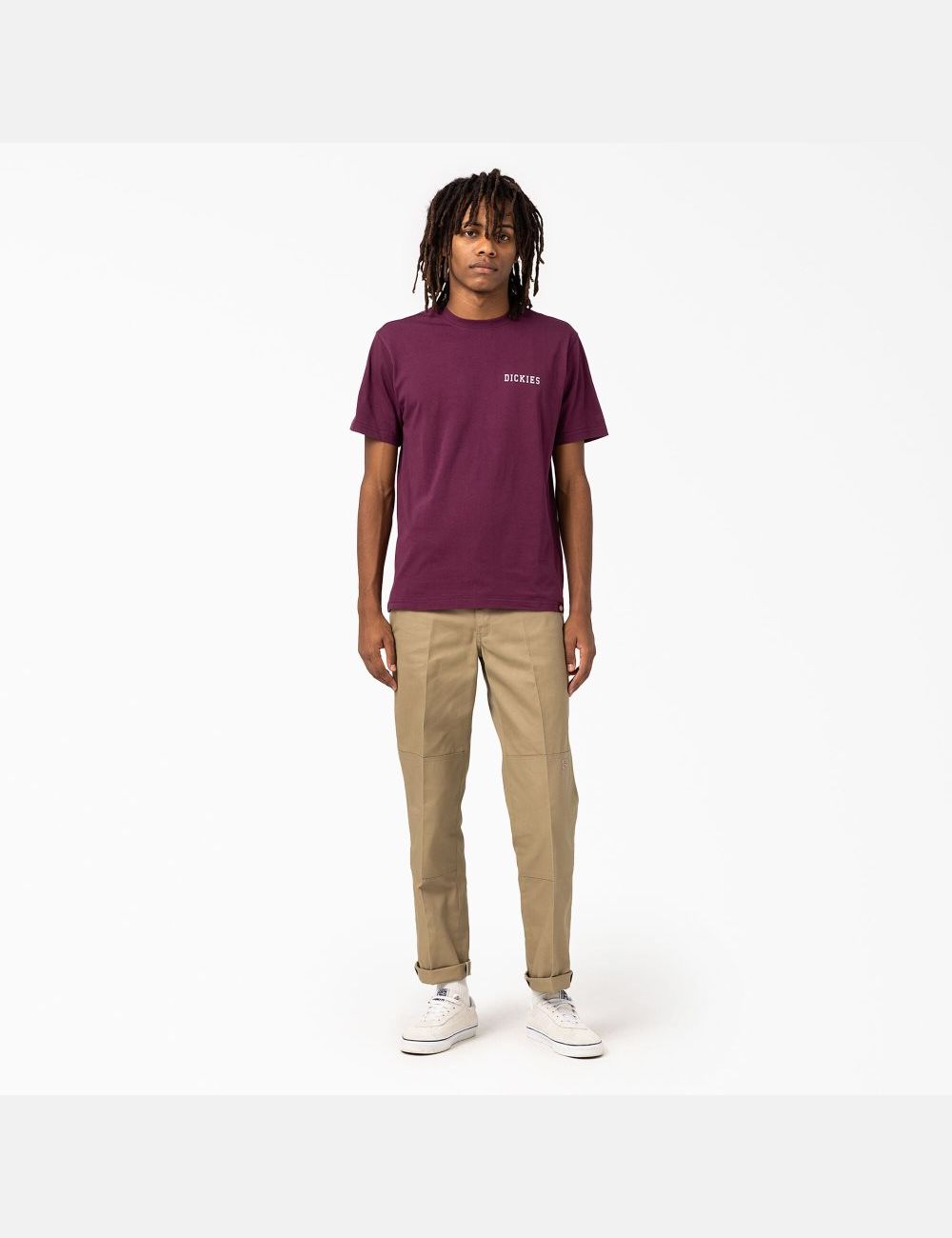 Grape Wine Dickies Cleveland Short Sleeve Graphic T-Shirts | 241AETDRM