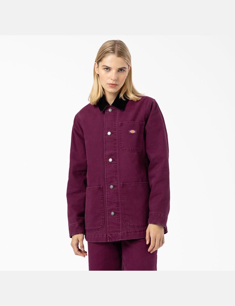 Grape Wine Dickies Duck Lined Chore Coats & Jackets | 381USIOED