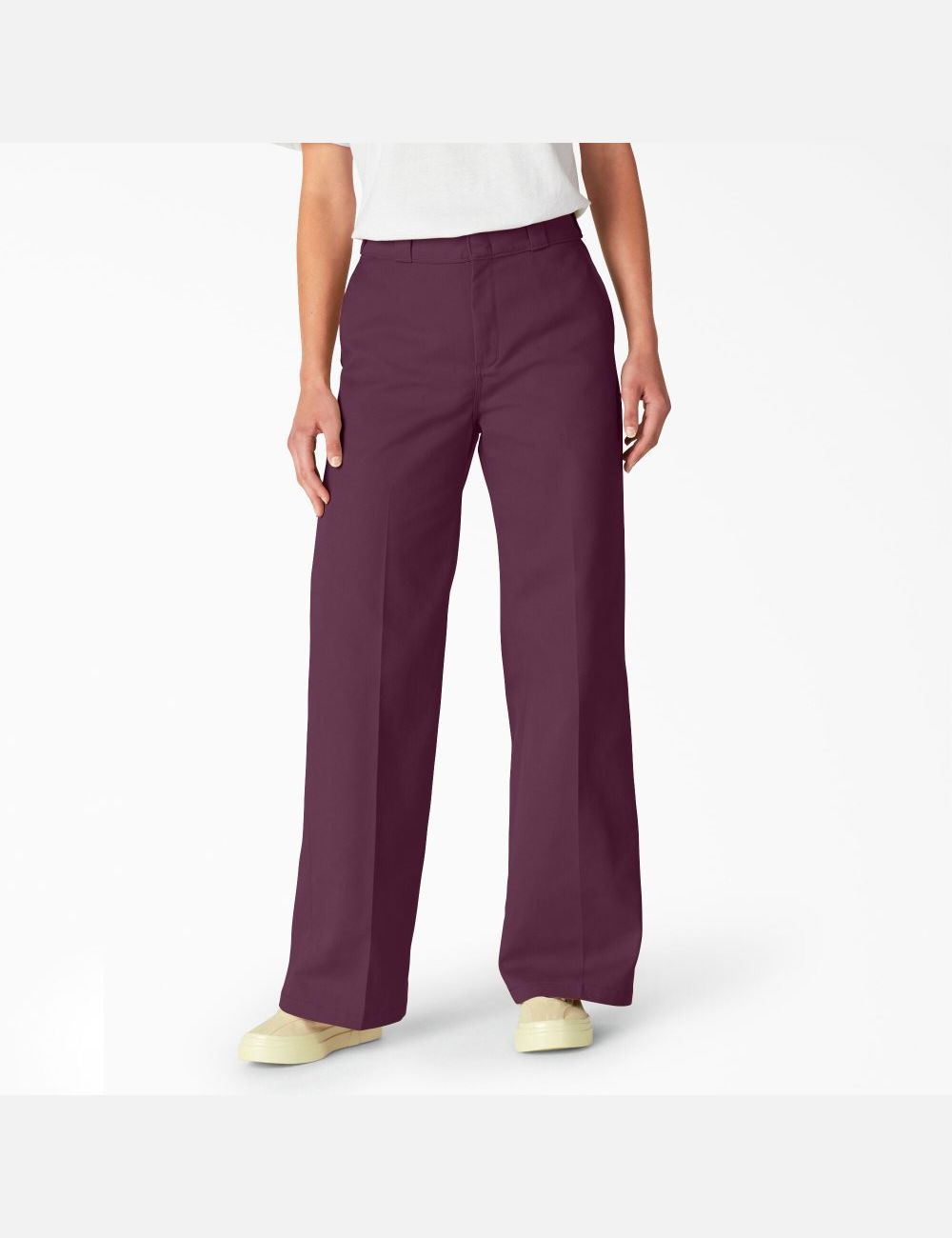 Grape Wine Dickies Stonewashed Wide Leg Pants | 630CQADJI