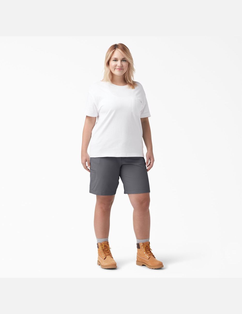 Graphite Gray Dickies Plus Cooling Shorts | 846YPDNZM