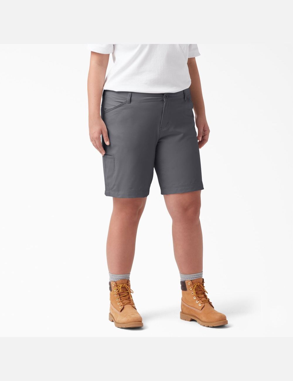 Graphite Gray Dickies Plus Cooling Shorts | 846YPDNZM