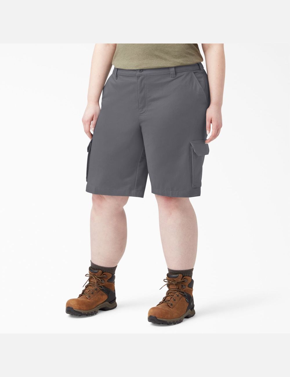 Graphite Gray Dickies Plus Relaxed Fit Cargo Shorts | 678VJSMTN