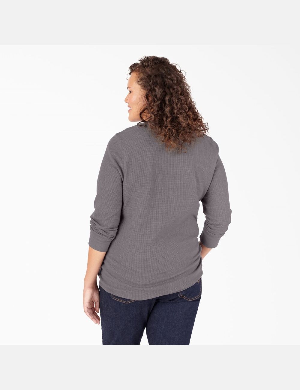 Graphite Gray Dickies Plus Thermal Long Sleeve T-Shirts | 253IZKVPL