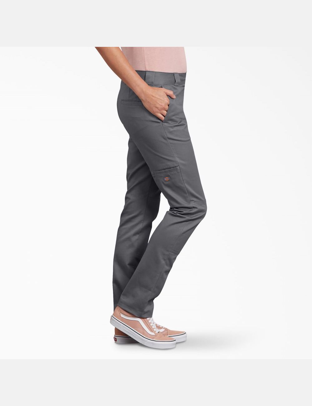 Graphite Gray Dickies Slim Fit Double Knee Pants | 854GNHBEO