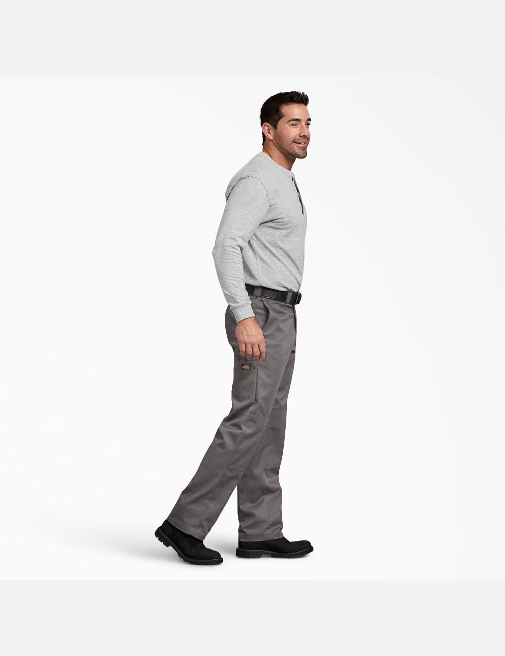 Gravel Gray Dickies FLEX Regular Double Knee Pants | 160MEWIZV