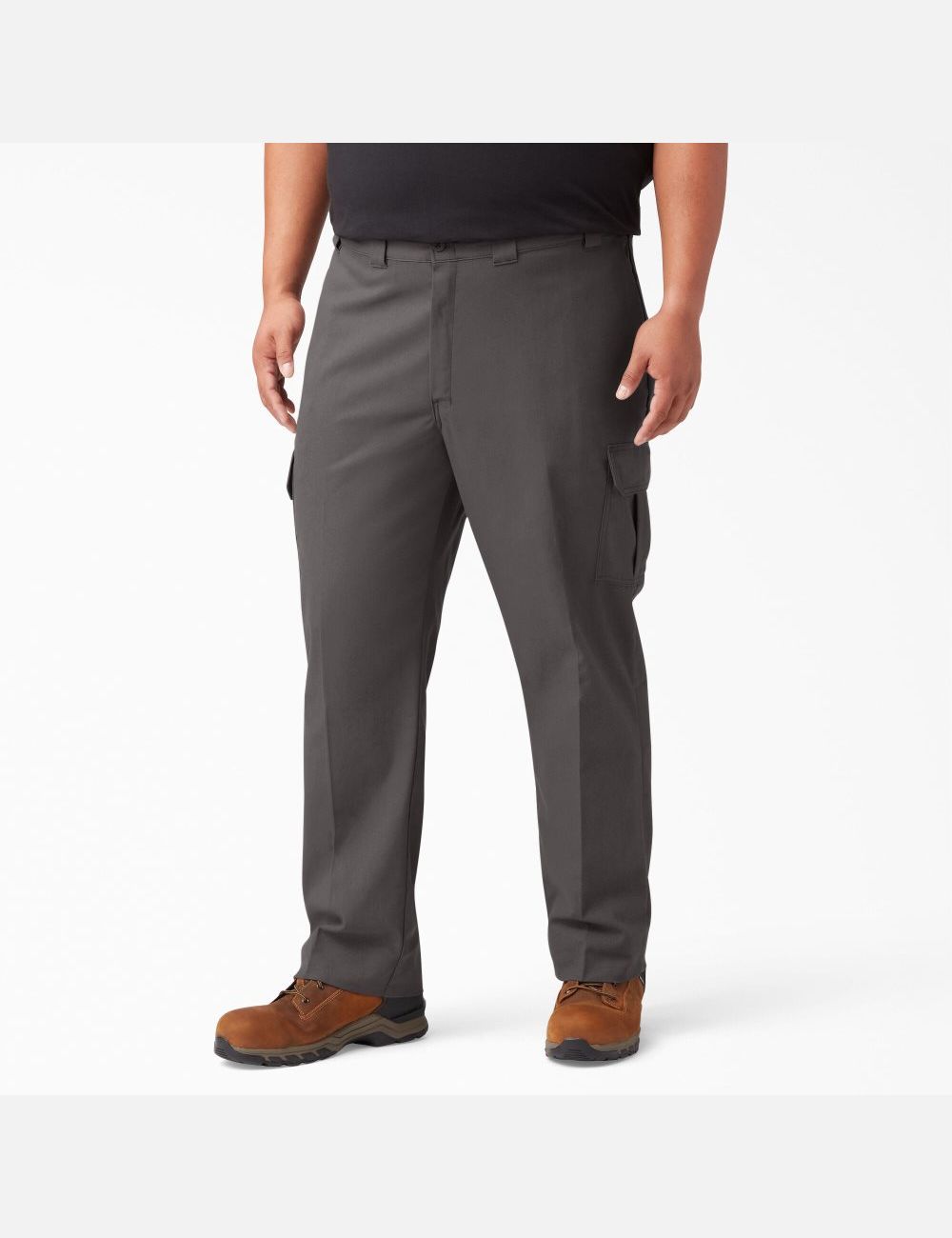 Gravel Gray Dickies FLEX Regular Fit Straight Leg Cargo Pants | 326LAUWIJ