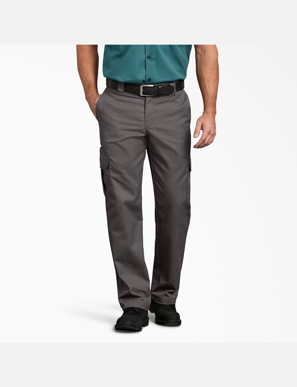 Gravel Gray Dickies FLEX Regular Fit Straight Leg Cargo Pants | 326LAUWIJ