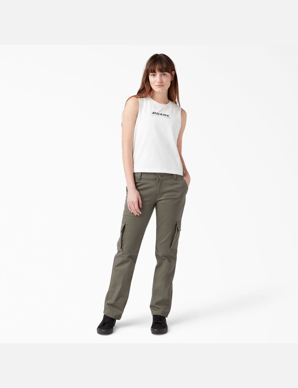 Gray Camo Dickies Relaxed Fit Cargo Pants | 147CKPWIX