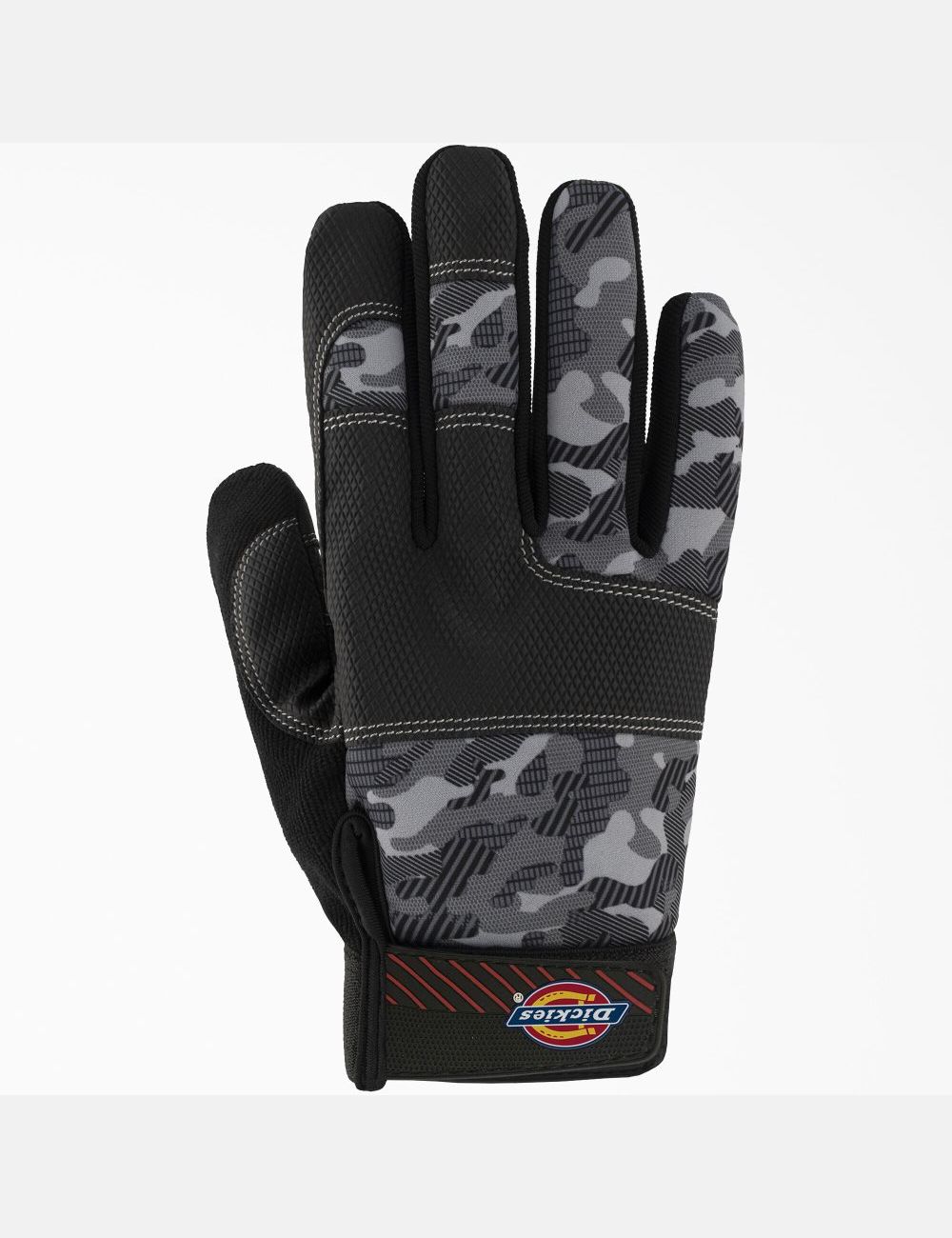 Gray Camo Dickies Split Cowhide Leather Palm Gloves | 160HTQDXR