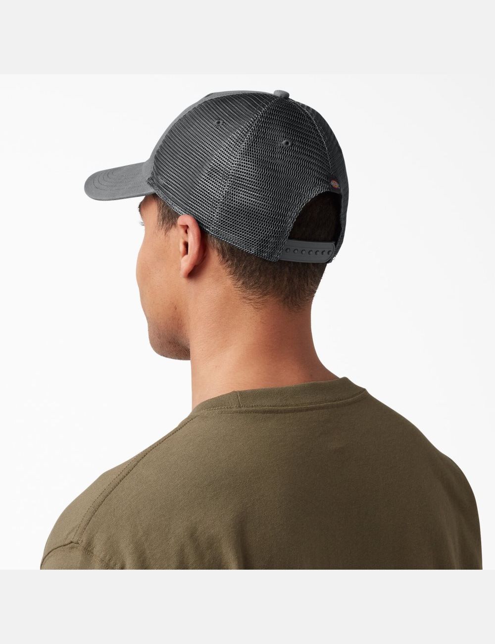 Gray Dickies Canvas Trucker Hats | 725RDABMW