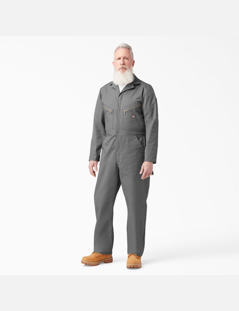 Gray Dickies Deluxe Blended Long Sleeve Coveralls & Overalls | 435SOLFIT