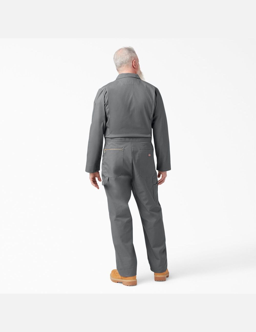 Gray Dickies Deluxe Blended Long Sleeve Coveralls | 913KJZORN