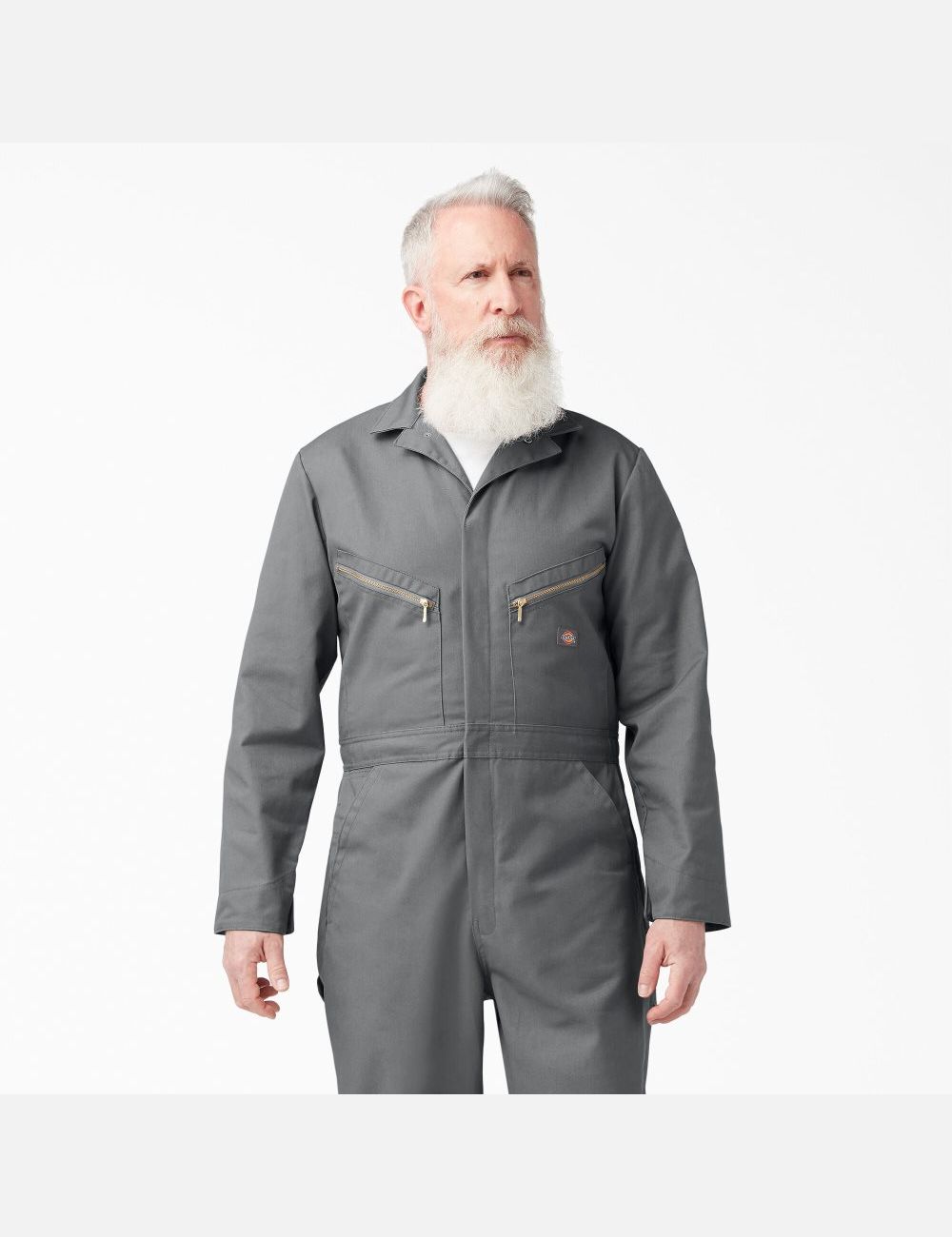 Gray Dickies Deluxe Blended Long Sleeve Coveralls | 913KJZORN