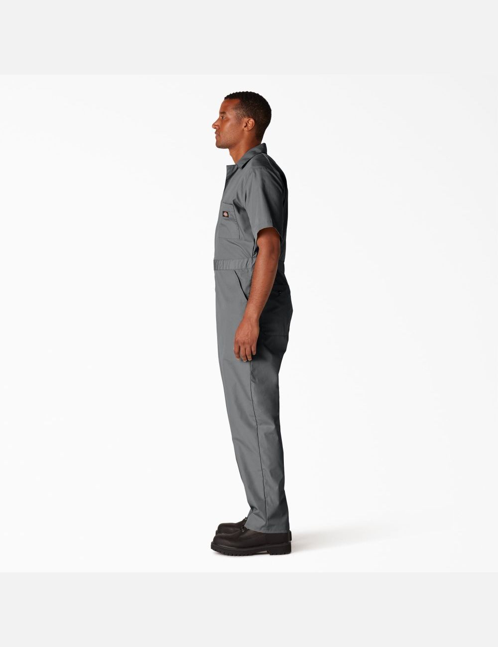 Gray Dickies Short Sleeve Coveralls | 638HVMXWB