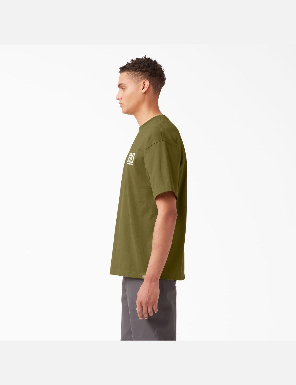 Green Moss Dickies 100 Year Milestone Graphic T-Shirts | 190EOLMSY