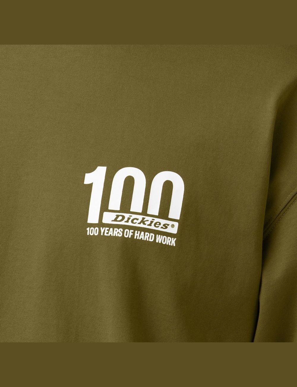 Green Moss Dickies 100 Year Milestone Graphic T-Shirts | 190EOLMSY