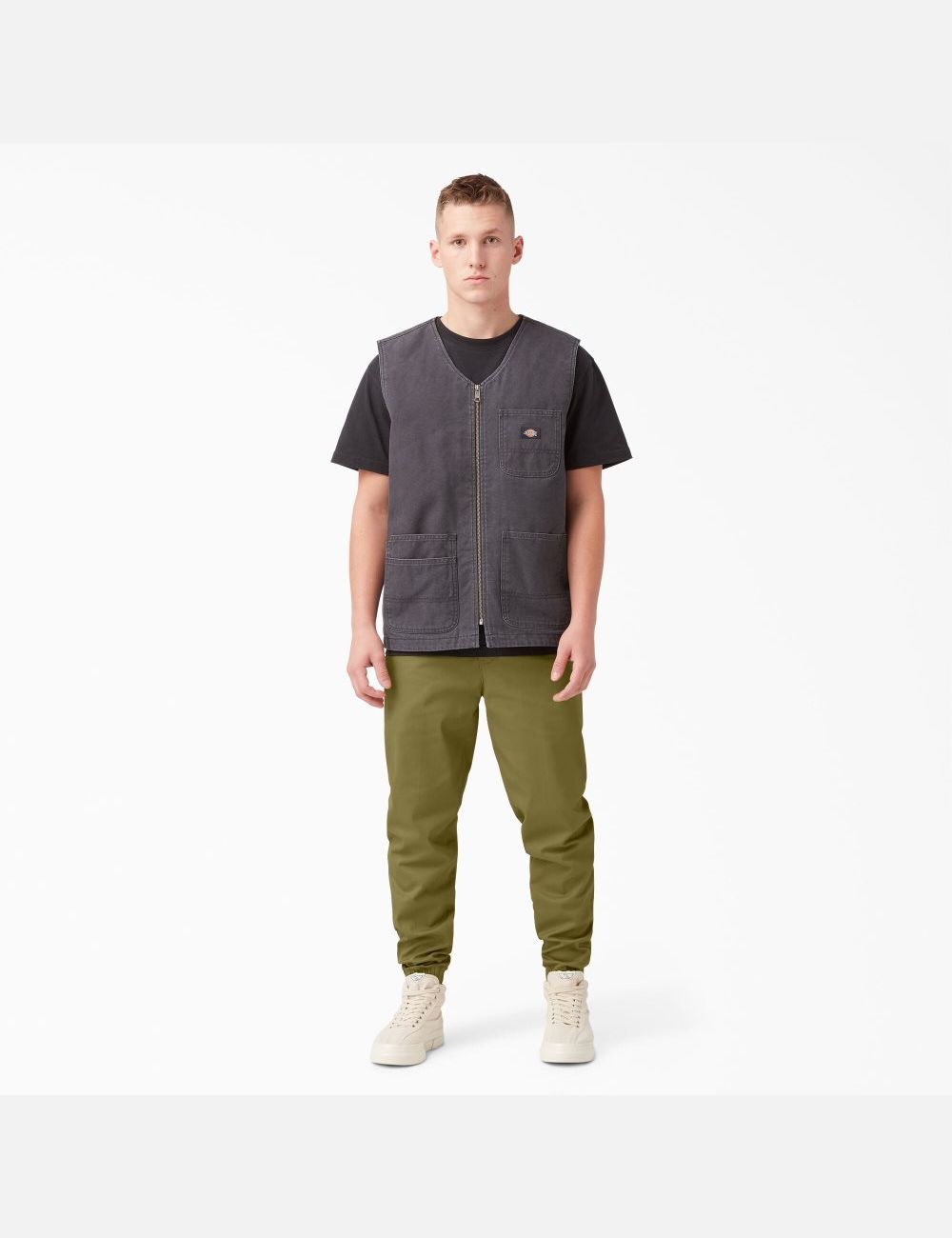 Green Moss Dickies Twill Jogger Pants | 950GZBAPC