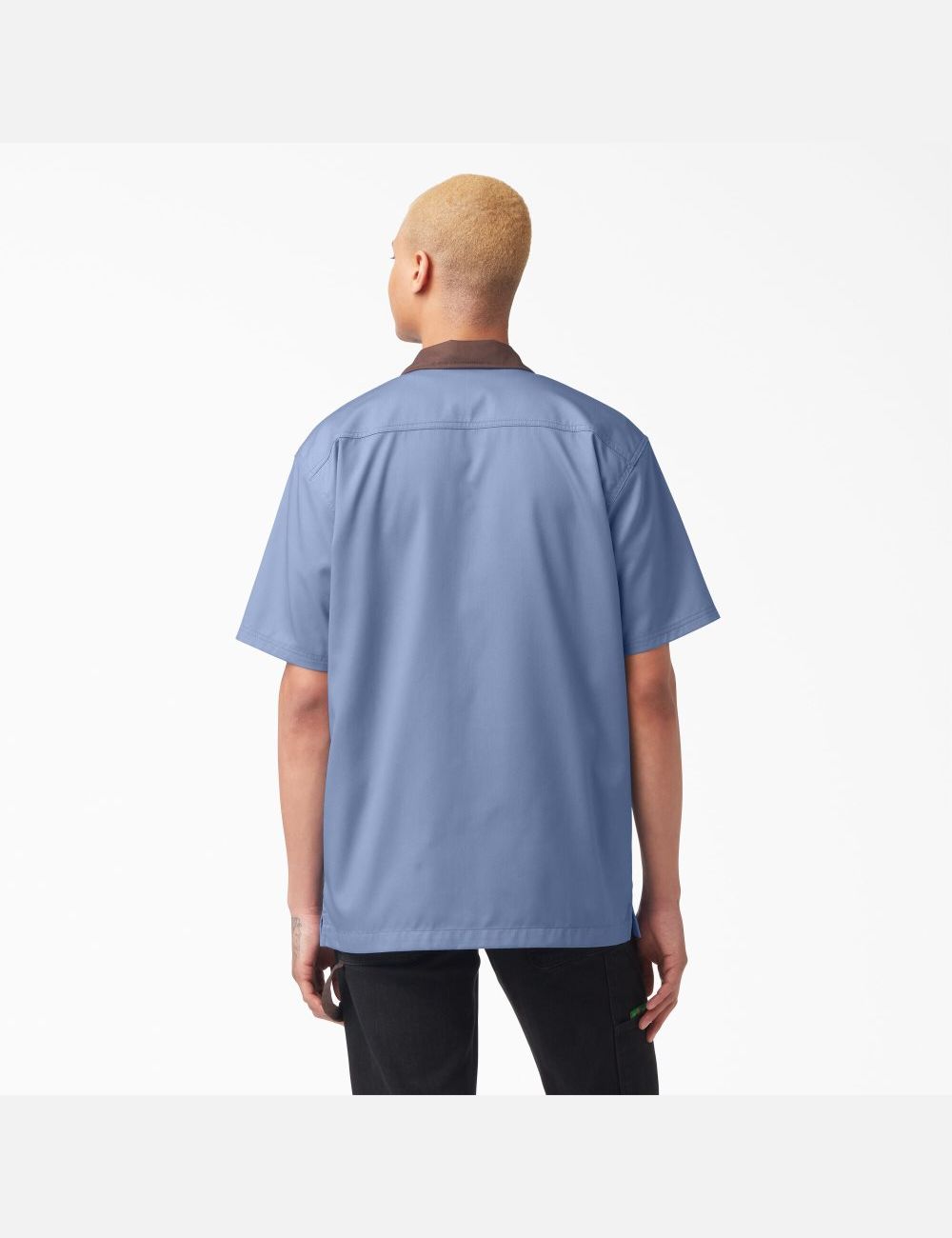 Gulf Blue Dickies Vincent Alvarez Block Collar Work Shirts | 740KLMFTO