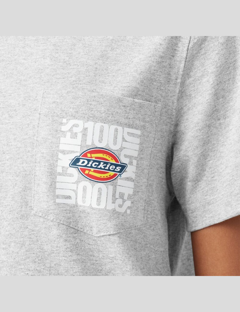 Heather Gray Dickies 100 Year Graphic T-Shirts | 058GHISZB