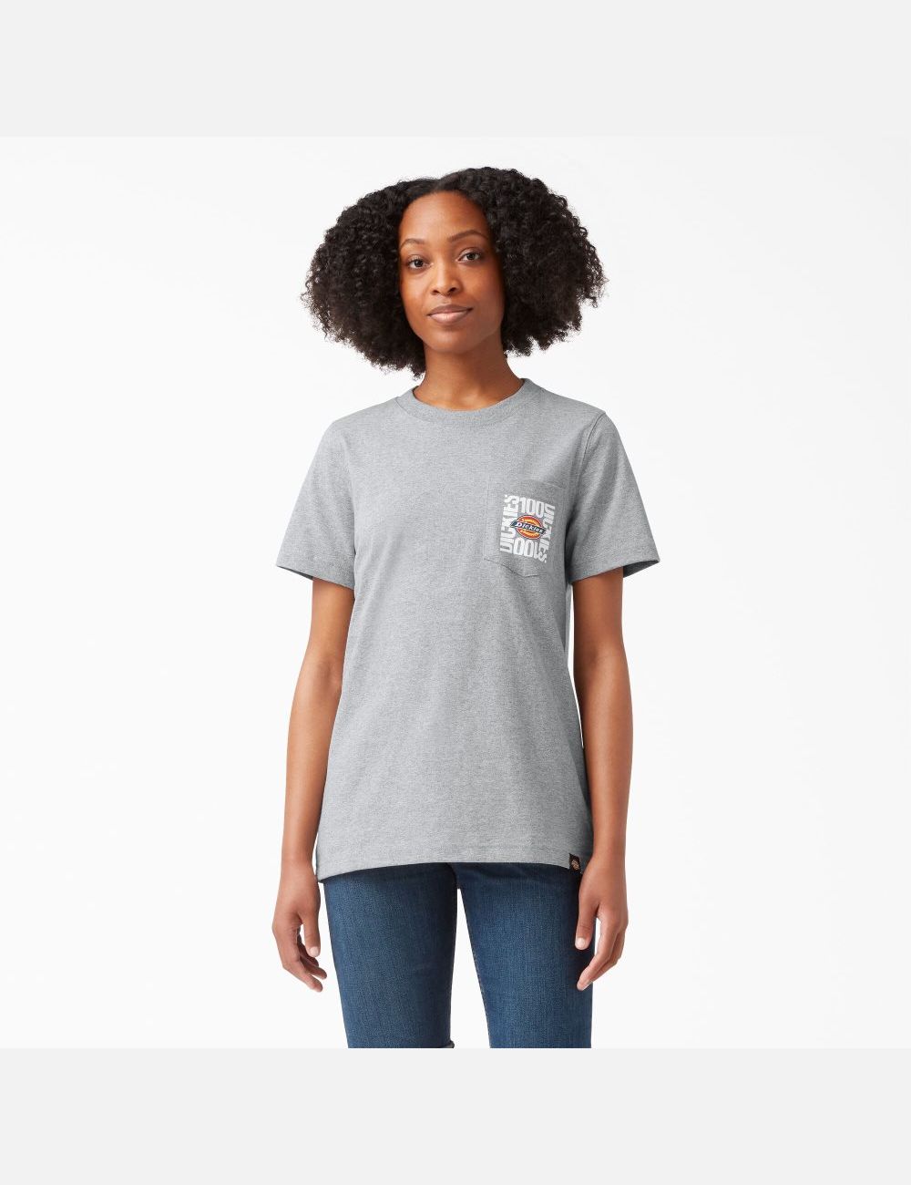 Heather Gray Dickies 100 Year Graphic T-Shirts | 058GHISZB