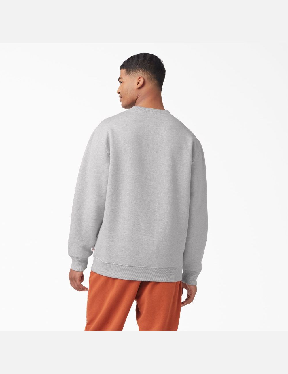 Heather Gray Dickies Fleece Embroidered Chest Sweatshirts | 498QFRKHL