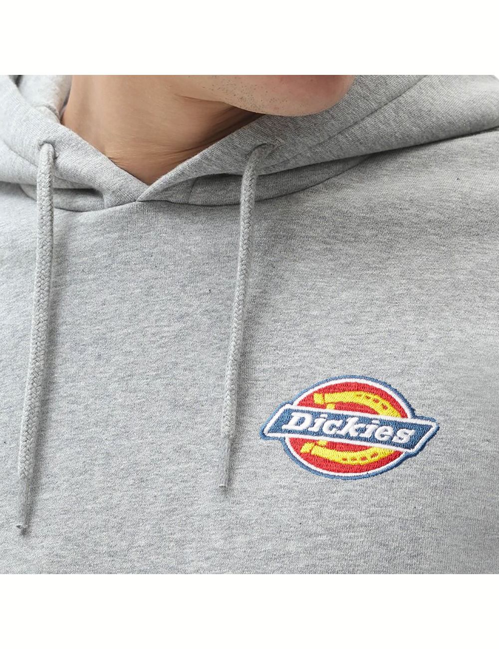 Heather Gray Dickies Fleece Embroidered Chest Logo Hoodies | 916REJWQX