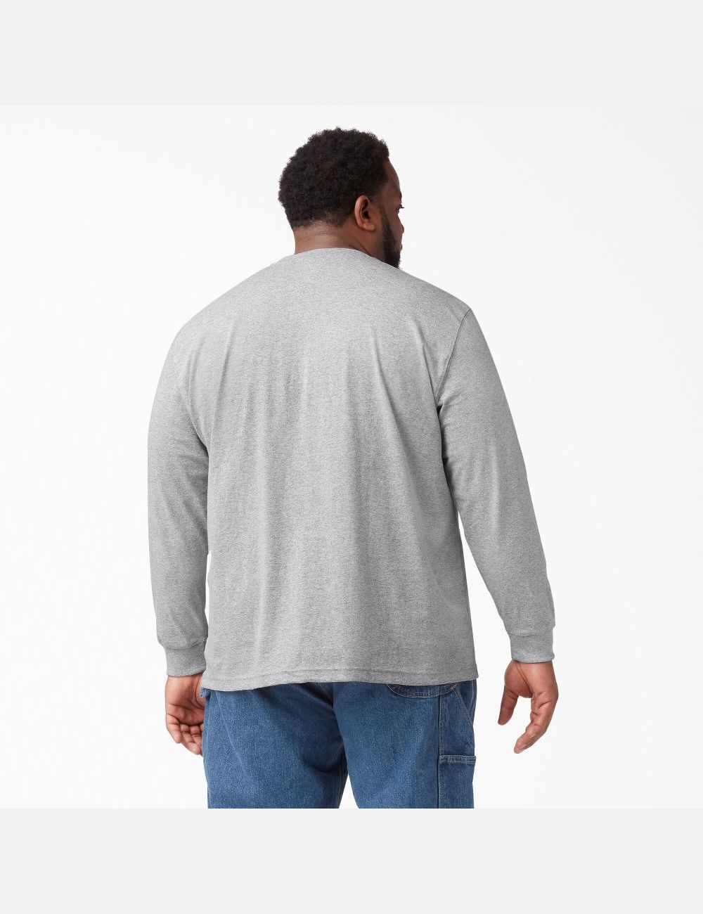 Heather Gray Dickies Long Sleeve Heavyweight Henley T-Shirts | 715UJWIAH