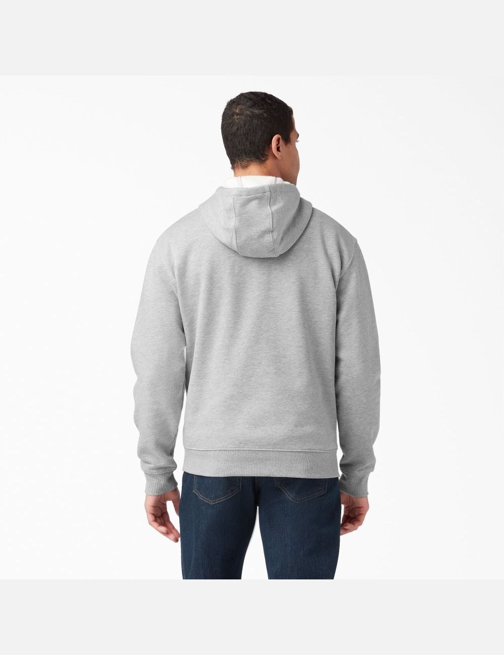 Heather Gray Dickies Midweight Fleece Hoodies | 065MBHTVS